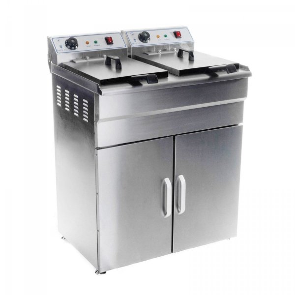 Frytownica - 2 x 16 litrów - szafka ROYAL CATERING 10010006 RCKF-16DSH