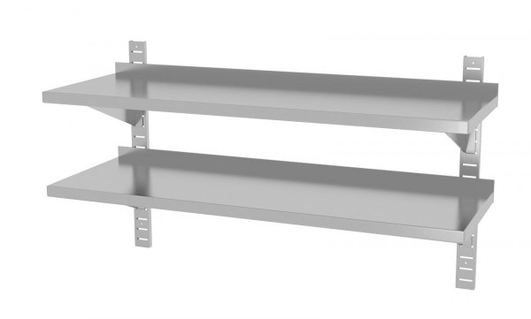 Półka wisząca przestawna, podwójna 1500 x 400 x 600 mm POLGAST 384154 384154