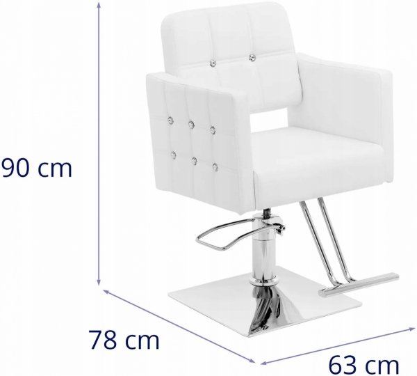 Fotel fryzjerski Cottam z podnóżkiem 45-55cm 150kg PHYSA PHYSA COTTAM WHITE 10040757 4062859235770