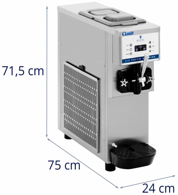  Maszyna do lodów włoskich - 800 W - 6,5 l/h - LED - Royal Catering 10013198 RCSI-16A 