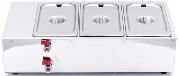 Topielnik do Czekolady - 3 x 1/3 GN 10 cm MAXIMA 09374051 8719632127444