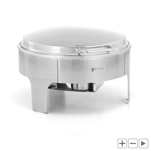 Podgrzewacz do potraw - okrągły - royal_catering - 5,8 l - 1 pojemnik na pastę ROYAL CATERING 10012408 RCCD-RT12_6L
