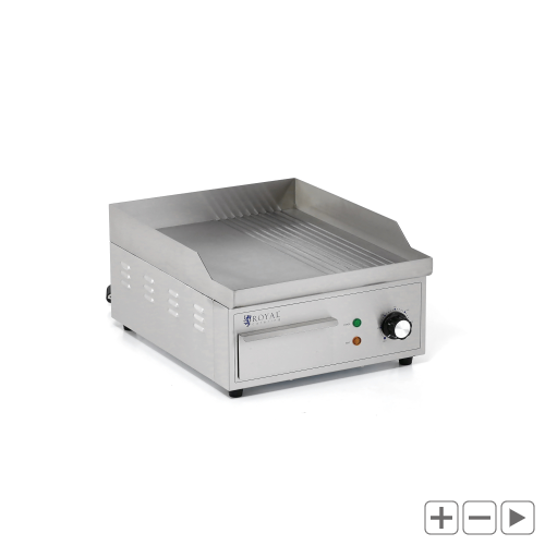 Płyta grillowa - 360 x 380 mm - gładka i ryflowana - 2000 W ROYAL CATERING 10012027 RCPG45-M