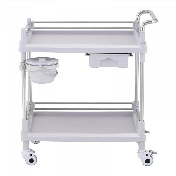 Wózek laboratoryjny - 2 półki 65 x 46 x 14 cm - 1 szuflada - 20 kg STEINBERG 10030838  SBS-LF-112