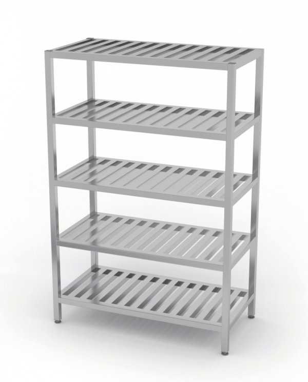 Regał magazynowy, 5 półek gretingowych 600 x 600 x 1800 mm POLGAST 355066 355066
