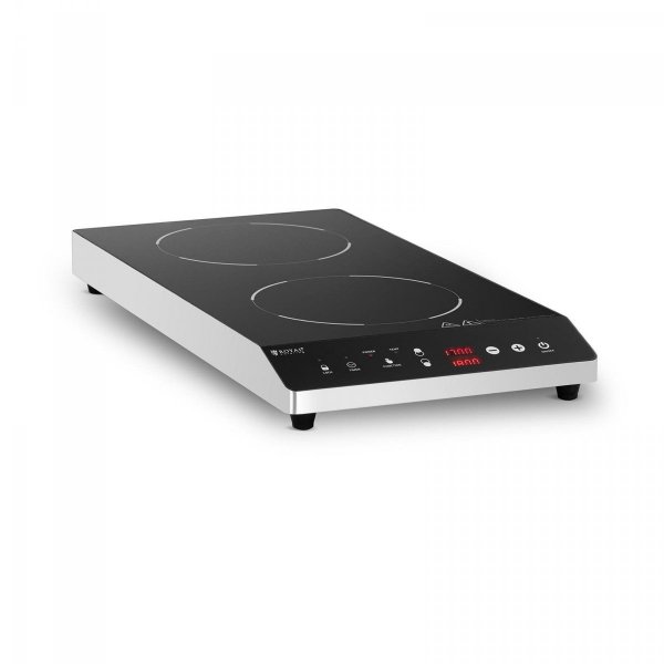 Kuchenka indukcyjna - Ø26 cm - 1800 W - dwupalnikowa ROYAL CATERING 10011748 RCIC-1800P6