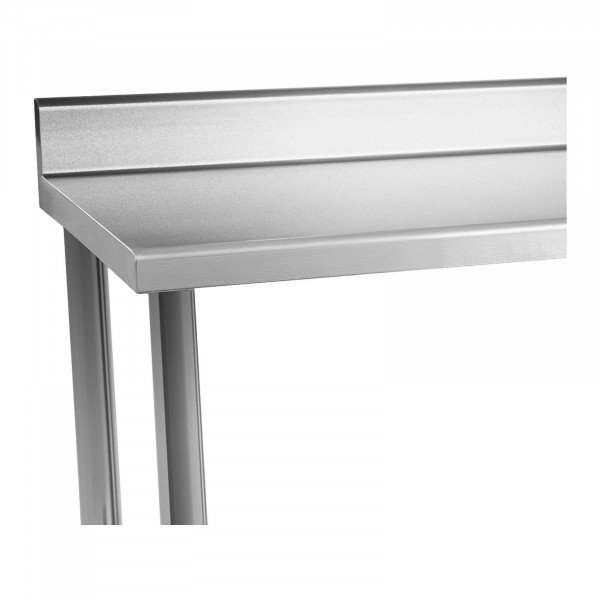 Stół roboczy - stal nierdzewna - 200 x 60 cm - 160 kg - rant ROYAL CATERING 10011400  RCWT-200X60EB