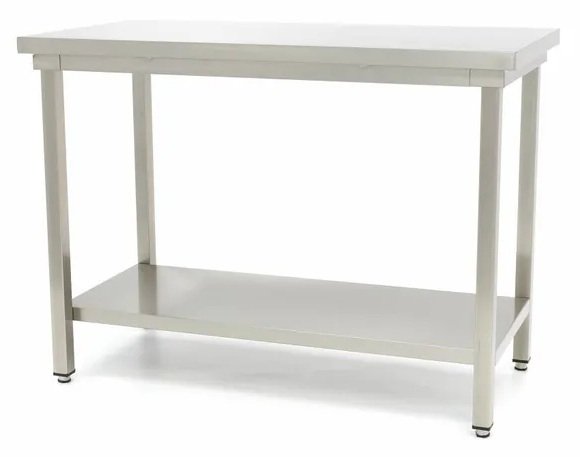 Stół gastronomiczny roboczy ze stali nierdzewnej z półką 60 x 60 cm Maxima