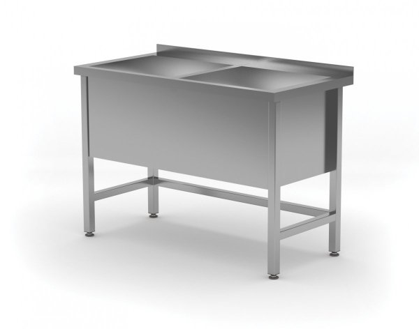 Stół z basenem dwukomorowym - wysokość komory h = 400 mm 1300 x 600 x 850/400 mm POLGAST 206136/4 206136/4