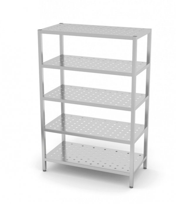 Regał magazynowy z półkami przestawnymi, 5 półek perforowanych 900 x 600 x 1800 mm POLGAST 357096 357096