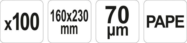 WORKI DO PAKOWAREK KOMOROWYCH 160*230 70UM PAPE, 100SZT YATO YG-09331 YG-09331