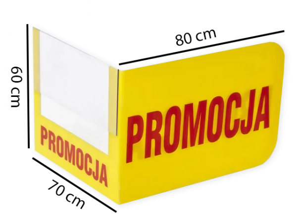 Stoper cenowy, osłonka na listwy cenowe "PROMOCJA" żółty