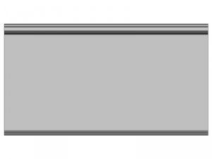 Półka z zagiętym w dół frontem z plexi do panelu 10 cm x 8 cm