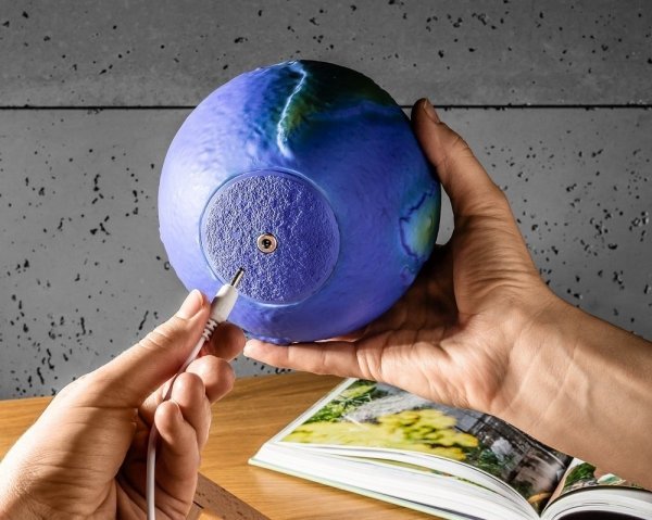 Lampa kula ziemska 3D na stojaku 