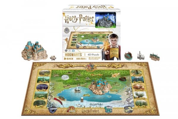 Harry Potter - Puzzle 4D Hogwart 543 el. 
