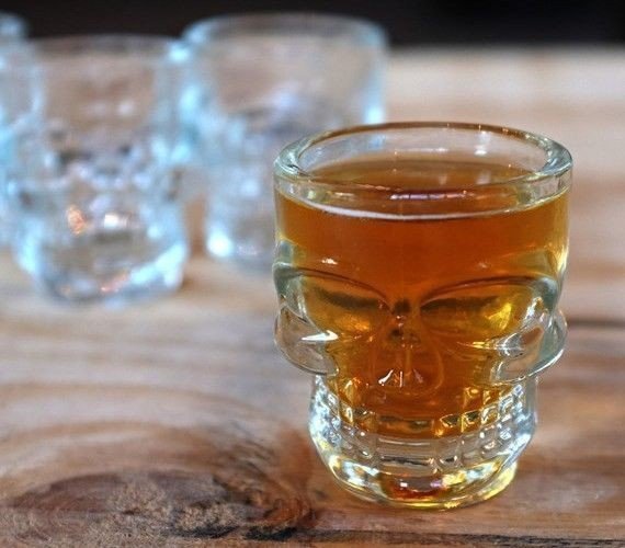 Kielony czaszki 4 szt. kieliszki