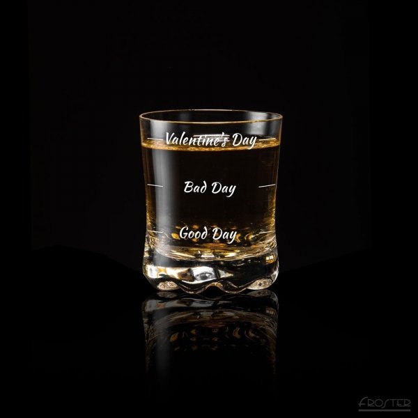 Walentynkowa szklanka do whisky