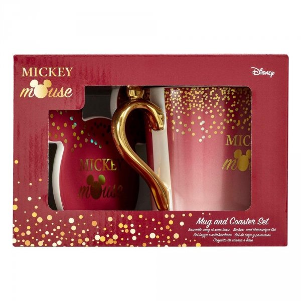 Myszka Miki - Kubek z podstawką berry glitter Disney