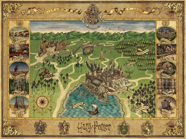 Harry Potter - Puzzle 1500 el. Mapa Hogwartu