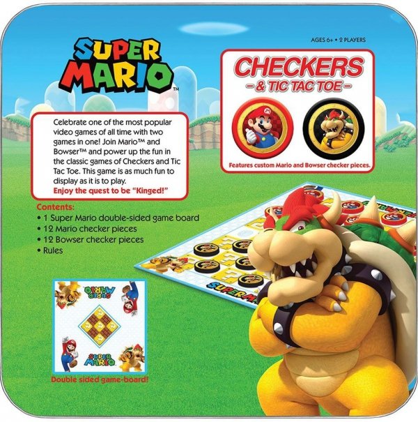 Super Mario - Gra planszowa Warcaby oraz kółko i krzyżyk