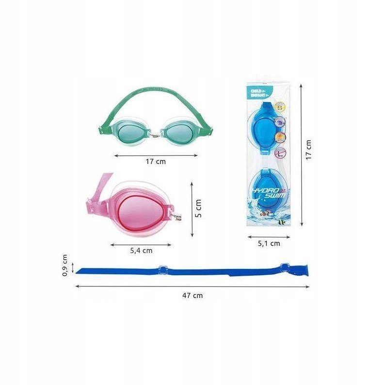 Bestway 21002 Hydro-Swim Okulary do pływania Lil&#039; Lightning Swimmer Niebieskie