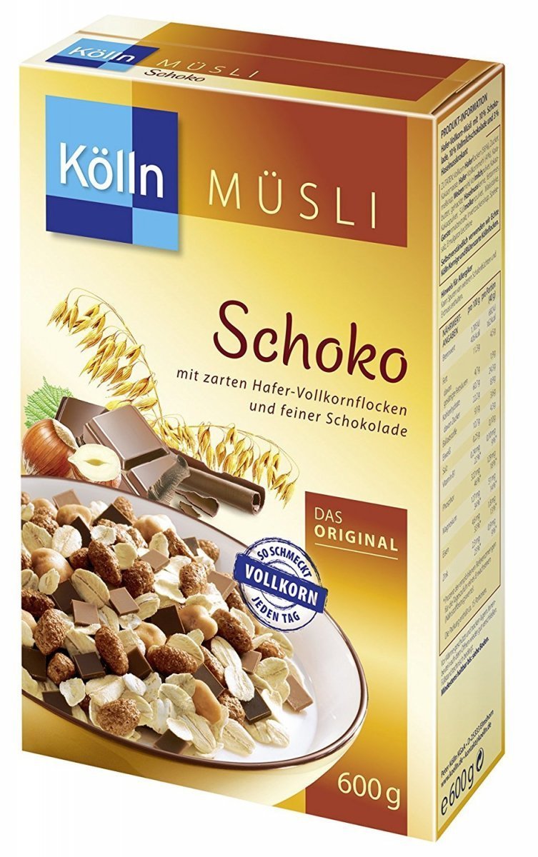Kolln Musli Z Orzechami I Czekoladą 600g DE Musli, płatki, otręby