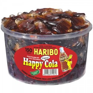 Haribo Happy Cola żelki butelki 5,5cm 150szt 1200g