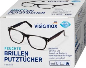 Visiomax Ściereczki do czyszczenia okularów 52 szt z Niemiec