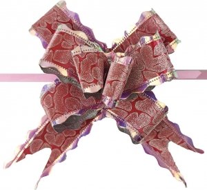 Kokarda Wstążka Prezentowa Burgund Rose Pakowania Prezentów 10x12x5