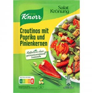 Knorr Wykończenie Sałatki Grzanki Sucharki Kostki Papryka Orzeszki Pinii 25g