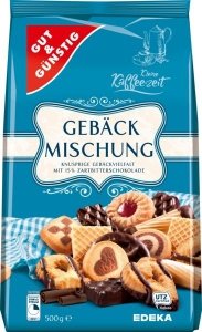 GG Mix Ciastek i Wafelków Pszennych 6 smaków Polewa Czekoladowa 500g