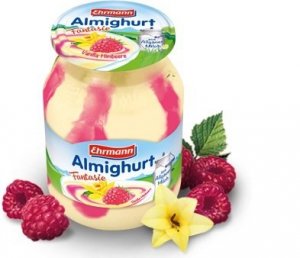 Ehrmann Almighurt Jogurt Waniliowy Z Malinami Słoik