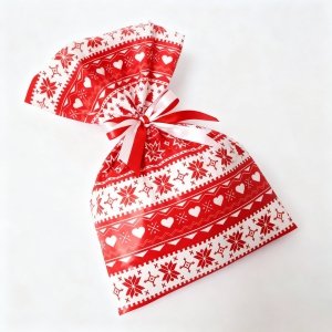 Torebki Woreczki Celofanowe Święta 20x35 na Prezent 10 szt