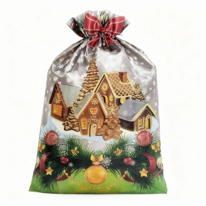 Torebki Woreczki Celofanowe Święta Mikołaj 20x35 10szt