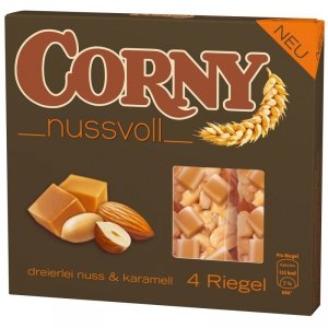 Corny Batony Mix Orzechów Z Karmelem 4szt