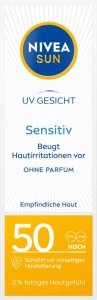Nivea Sensitiv Przeciwsłoneczny Krem Twarzy Wrażliwej 50ml SPF50 z Niemiec 