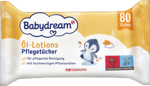 Babydream Chusteczki oczyszczające z olejkiem 80 z Niemiec