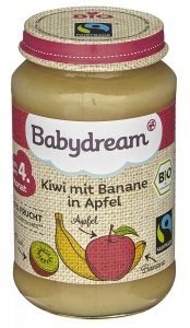 BabyDream Bio Deserek Kiwi Jabłko z Bananem 4m 190g