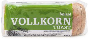 Bioland Ekologiczny Chleb Pełnoziarnisty tostowy pełnoziarnisty 500g