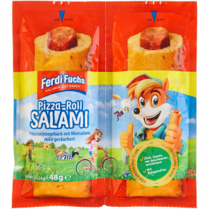 Ferdi Fuchs Dla Dzieci Pizza Roll  Przekąska z Salami 2x24g Niemcy