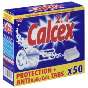 Calcex 2w1 odkamieniacz pralki Zmiękczacz Szwajcarskie tabletki 50