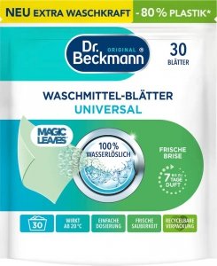 Dr Beckmann Listki Piorące Prania Uniwersalne Detergent 30szt Niemcy