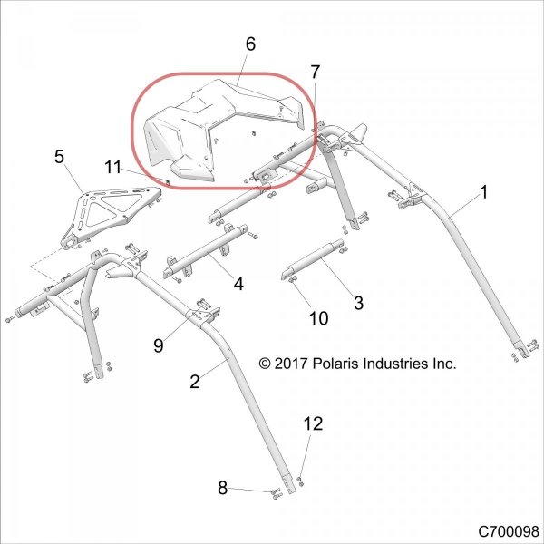 Pokrywa dachu RZR RS1