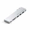 Satechi Pro Hub Slim - aluminiowy hub z podwójnym USB-C do MacBook (USB 4, HDMI, 2x USB-A, SD/microSD, USB-C) (silver)