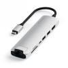 Satechi Aluminium Adapter Slim - aluminiowy adapter podróżny do urządzeń mobilnych USB-C (USB-C, 2x USB-A, 4K HDMI, czytnik kart
