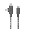 Native Union Belt Cable Duo Pro 240W - kabel USB-C - USB-C / lightning, 2,4 m (zebra)
