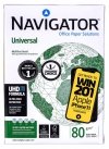 Papier xero ksero biurowy Universal Premium Navigator 8247A80 (A4; 80g/m2; 500 szt.arkuszy; papier biały)