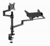 GEMBIRD BIURKOWE REGULOWANE RAMIĘ/UCHWYT NA MONITOR + PODSTAWKA NA NOTEBOOKA 17-32, VESA 100X100MM, DO 8 KG