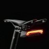 Lampka rowerowa tylna Rockbros LKWD-R1 z laserem i pilotem + kabel micro USB - USB-A - czarna