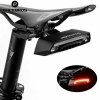 Lampka rowerowa tylna Rockbros LKWD-R1 z laserem i pilotem + kabel micro USB - USB-A - czarna
